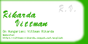 rikarda vittman business card